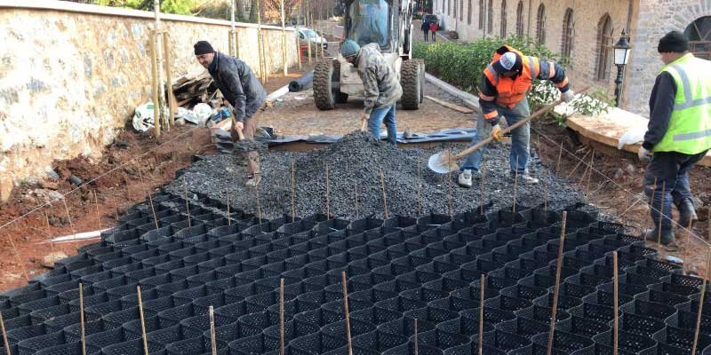 peyzaj yolu hücresel dolgu zemin